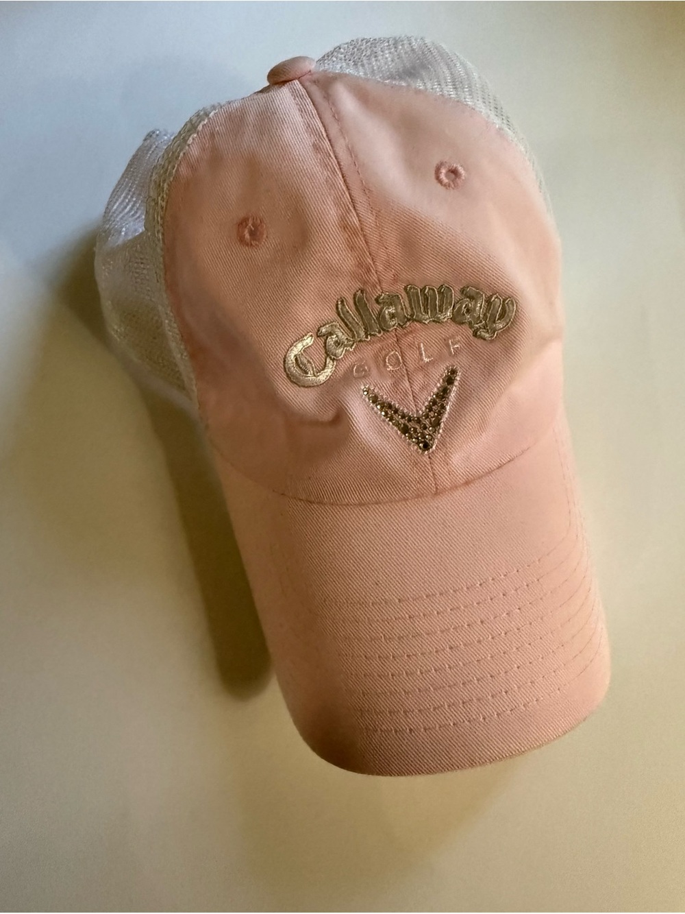 Callaway Light Pink and White Mesh Women's Golf Hat